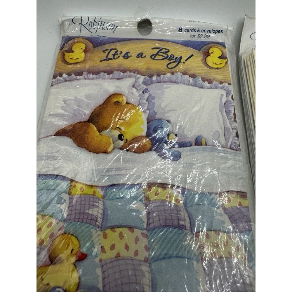 Lot Of 4‎ Packs Of NOS Baby Announcements And Thank You Cards Sealed